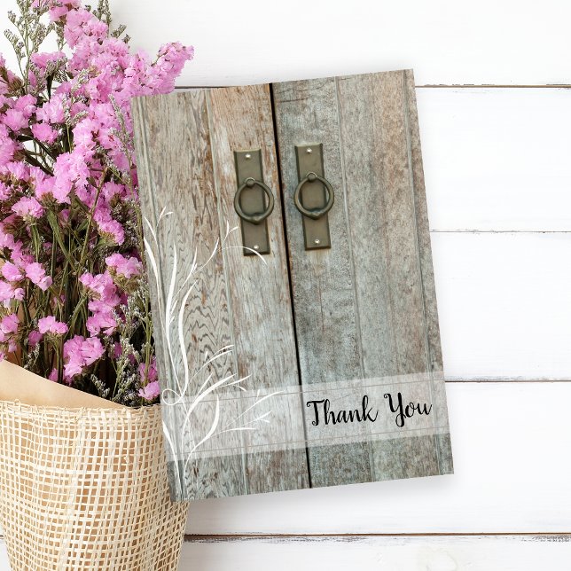 Double Barn Doors Country Thank You Notes (Creator Uploaded)
