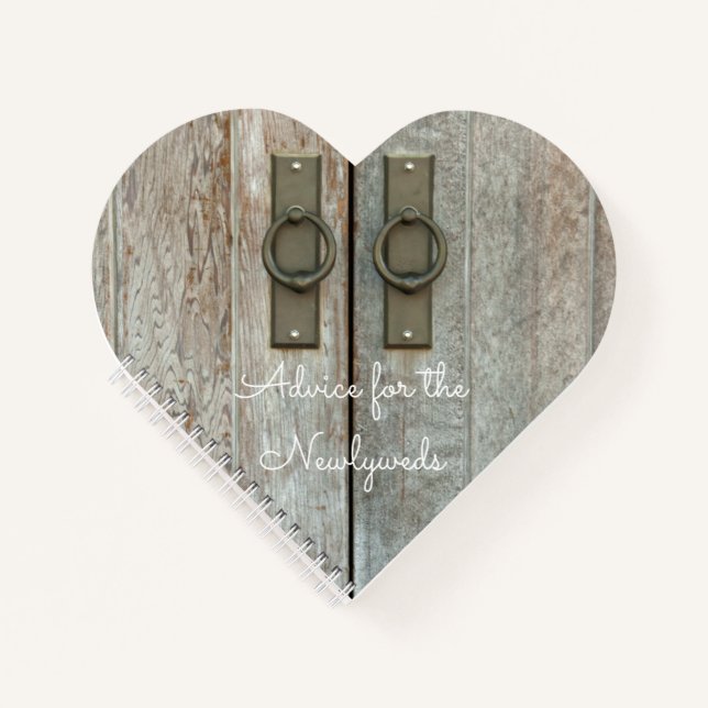 Double Barn Doors Wedding Advice for the Newlyweds Notebook (Front)