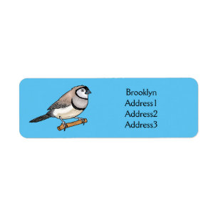Double-barred finch bird cartoon illustration