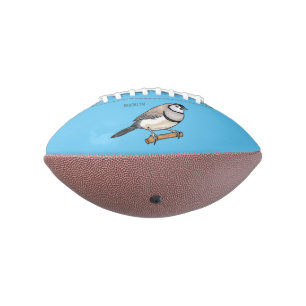 Double-barred finch bird cartoon illustration  american football