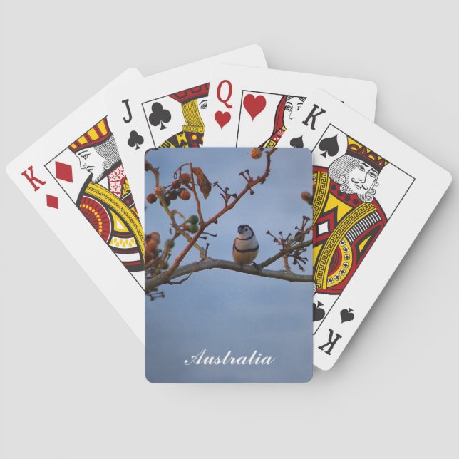 Double-barred finch playing cards (Back)