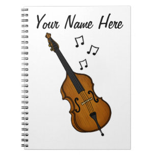 Double Bass Bassist Musician Music Teacher Custom Notebook