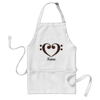 Double Bass Clef Heart for Music Lovers Customised Standard Apron