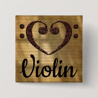 Double Bass Clef Heart Violin