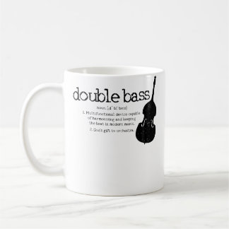 Double Bass Definition Player Orchestra Bassist Fu Coffee Mug