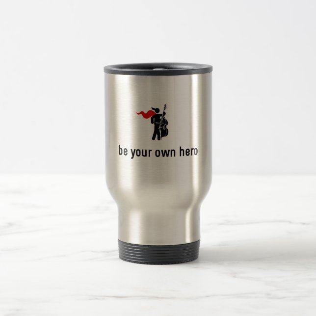 Double Bass Hero Travel Mug (Center)