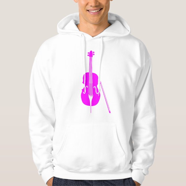 Double Bass - Magenta Hoodie (Front)