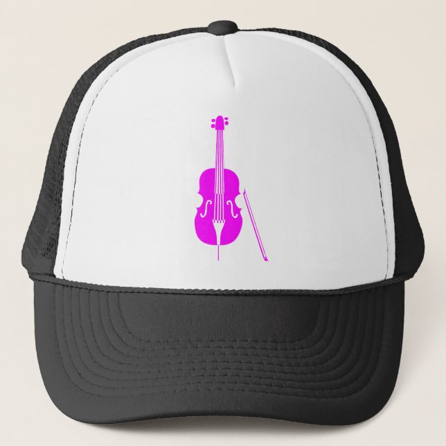 Double Bass - Magenta Trucker Hat (Front)