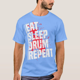 Double Bass Pedals Heart Beat Drum Gift For Musici T-Shirt