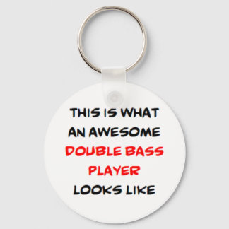 double bass player, awesome key ring