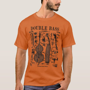 Double Bass Player Bassist Musical Instrument Vint T-Shirt