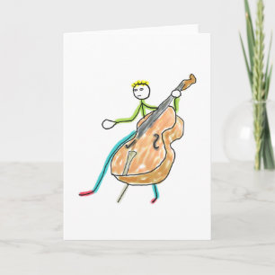 Double Bass Stickman Card