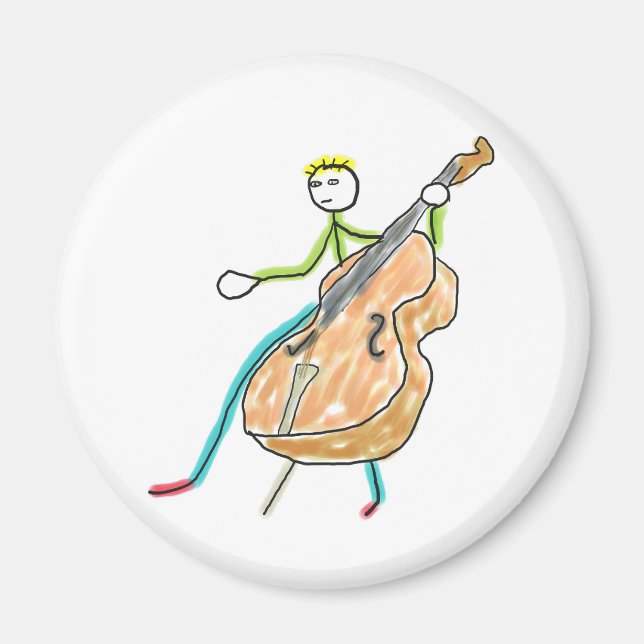 Double Bass Stickman Magnet (Front)