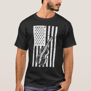 Double Bassist US Flag Double Bass Instrument T-Shirt