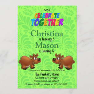 Double Birthday Invitation