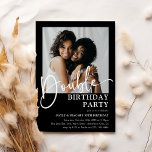 Double BIRTHDAY PARTY Minimal Joint Birthday Invitation<br><div class="desc">Create your own joint birthday party invitation with this minimal design. Simply add a photograph of your choice,  change the background colour and customise the template to your own event details. Viola!</div>