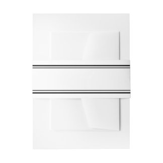 Double Black Border Portrait Belly Band Invitation Belly Band