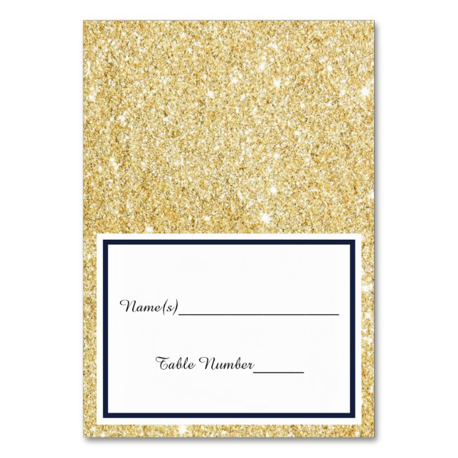 Double Black/Faux Gold Trim - Escort Card (Front)
