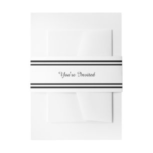 Double Black Trim - Belly Band Invitation Belly Band