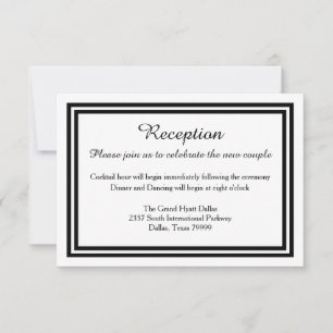 Double Black Trim-Reception Invitation