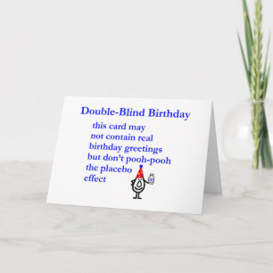 Double-Blind Birthday - funny happy birthday poem Card