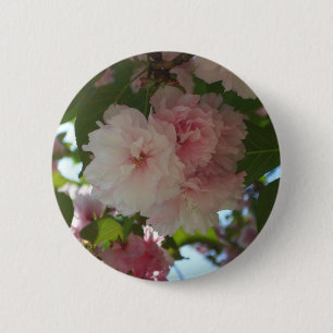 Double Blossoming Cherry Tree I Spring Floral 6 Cm Round Badge