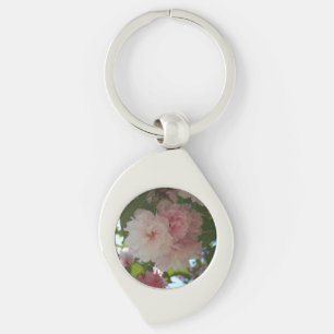 Double Blossoming Cherry Tree I Spring Floral Key Ring