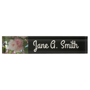 Double Blossoming Cherry Tree I Spring Floral Nameplate