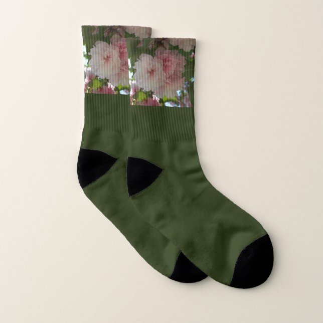 Double Blossoming Cherry Tree I Spring Floral Socks (Pair)