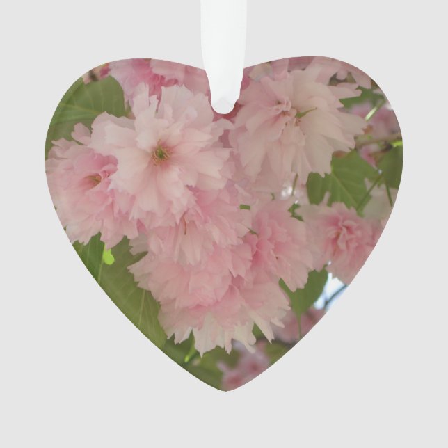 Double Blossoming Cherry Tree II Spring Floral Ornament (Front)