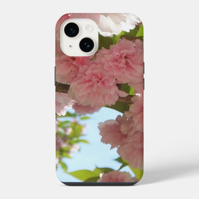 Double Blossoming Cherry Tree III Spring Floral iPhone Case (Back)