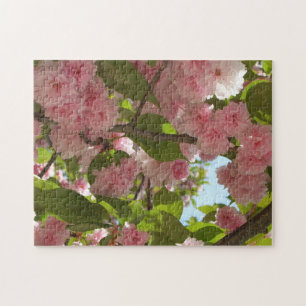 Double Blossoming Cherry Tree III Spring Floral Jigsaw Puzzle