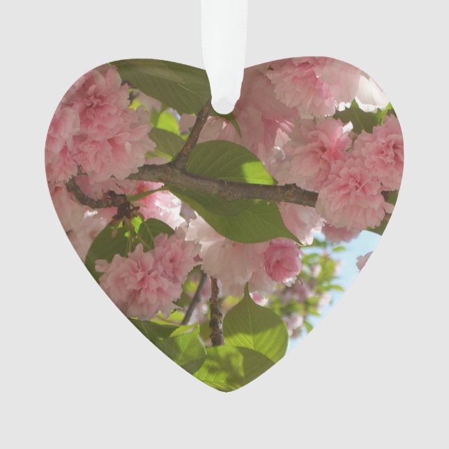 Double Blossoming Cherry Tree III Spring Floral Ornament (Front)