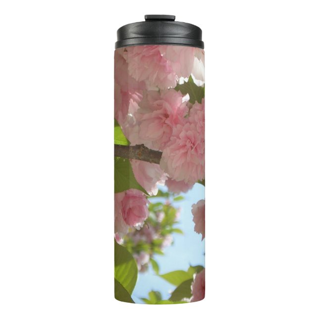 Double Blossoming Cherry Tree III Spring Floral Thermal Tumbler (Front)