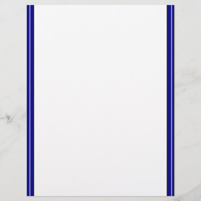 Double Blue Border Letterhead (Front)
