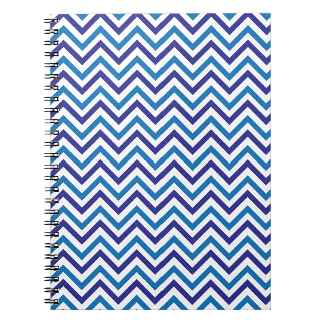 Double Blue Chevron Notebook (Front)