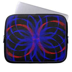Double Blueberry Color Geometric Electronics Bag