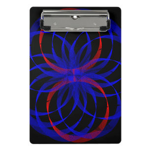 Double Blueberry Color Geometric Mini Clipboard