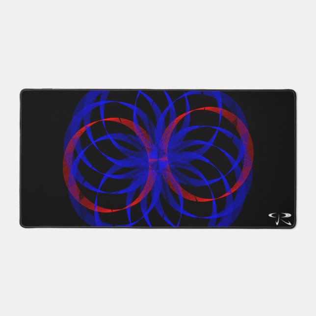 Double Blueberry Colour Accent Mouse Pad Mat (Front)