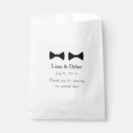 "Double Bow Tie" Personalised Favour Bags