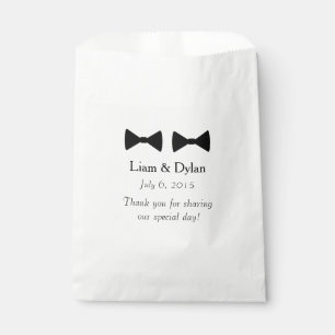 "Double Bow Tie" Personalised Favour Bags