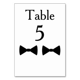 "Double Bow Ties" Table Cards