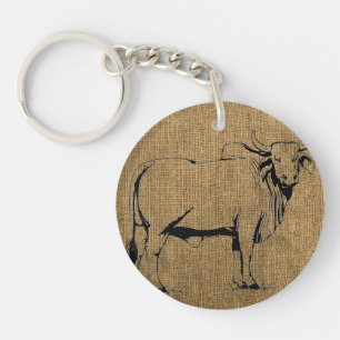 DOUBLE BULL KEYCHAIN