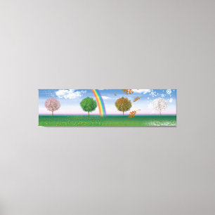 Double canvas print 4 seasons unique digital art