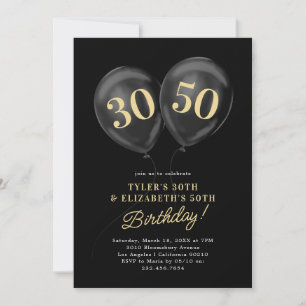 Double Celebration Joint Birthday Party Invitation