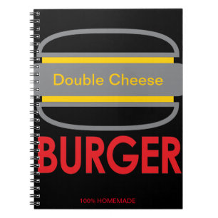 Double Cheese Burger Icon Notebook