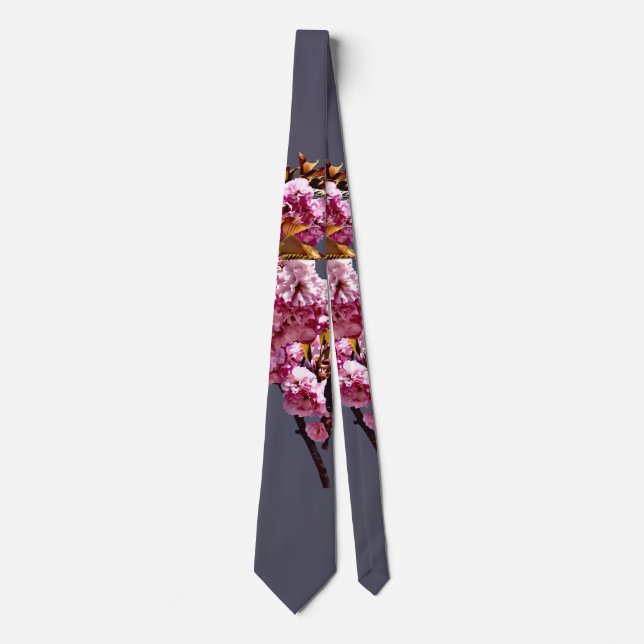 Double Cherry Blossom Branches Tie (Front)