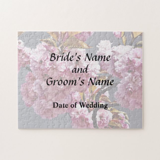 Double Cherry Blossom Branches Wedding Products Jigsaw Puzzle (Horizontal)