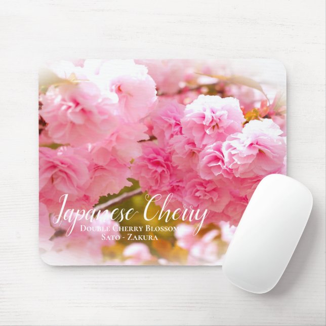 Double Cherry Blossom: Sato-zakura Mouse Mat (With Mouse)