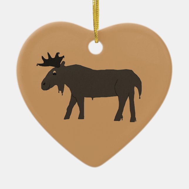 Double Chocolate Moose ornament (Front)